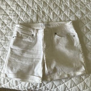 White Denim Shorts
